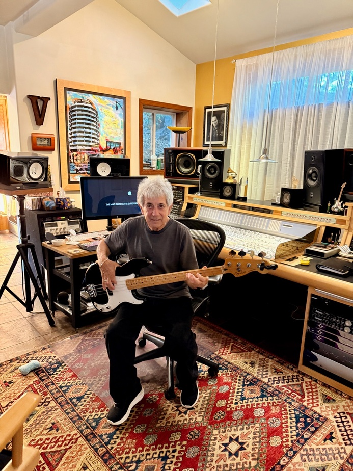 Val with bass guitar